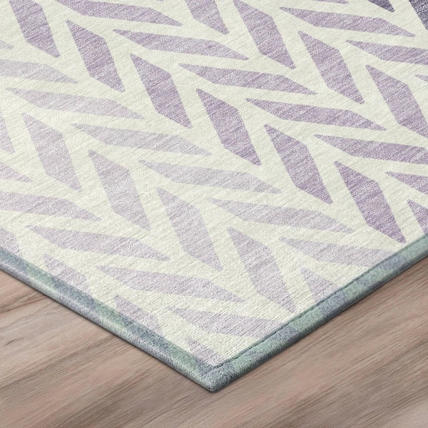 Chantille Machine Washable Indoor/Outdoor Abstract ACN3041 Purple 10 ft. x 14 ft. Area Rug
