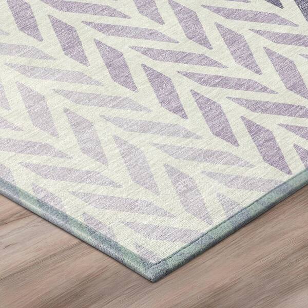 Chantille Machine Washable Indoor/Outdoor Abstract ACN3041 Purple 2 ft. x 7 ft. Runner Rug