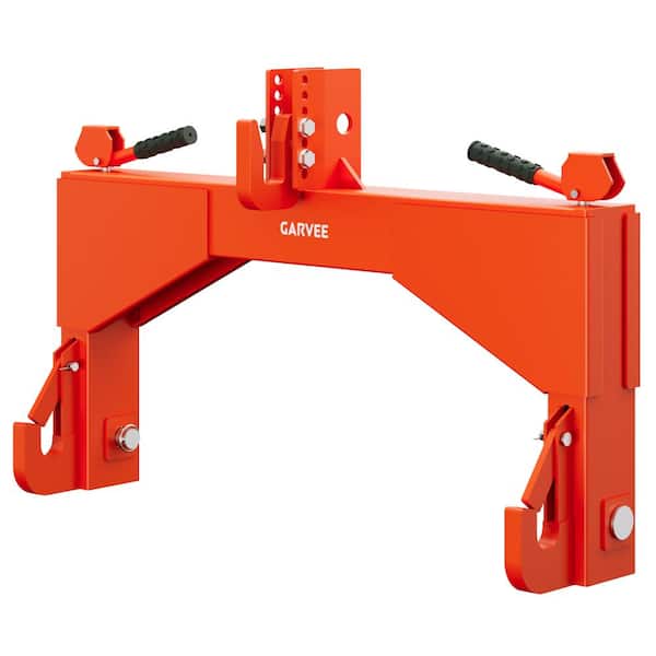 Heavy Duty 4000lbs 3-Point Quick Hitch for Category 2, 5-Level Adjustable Bolt Compatible with Cat 2 Implements