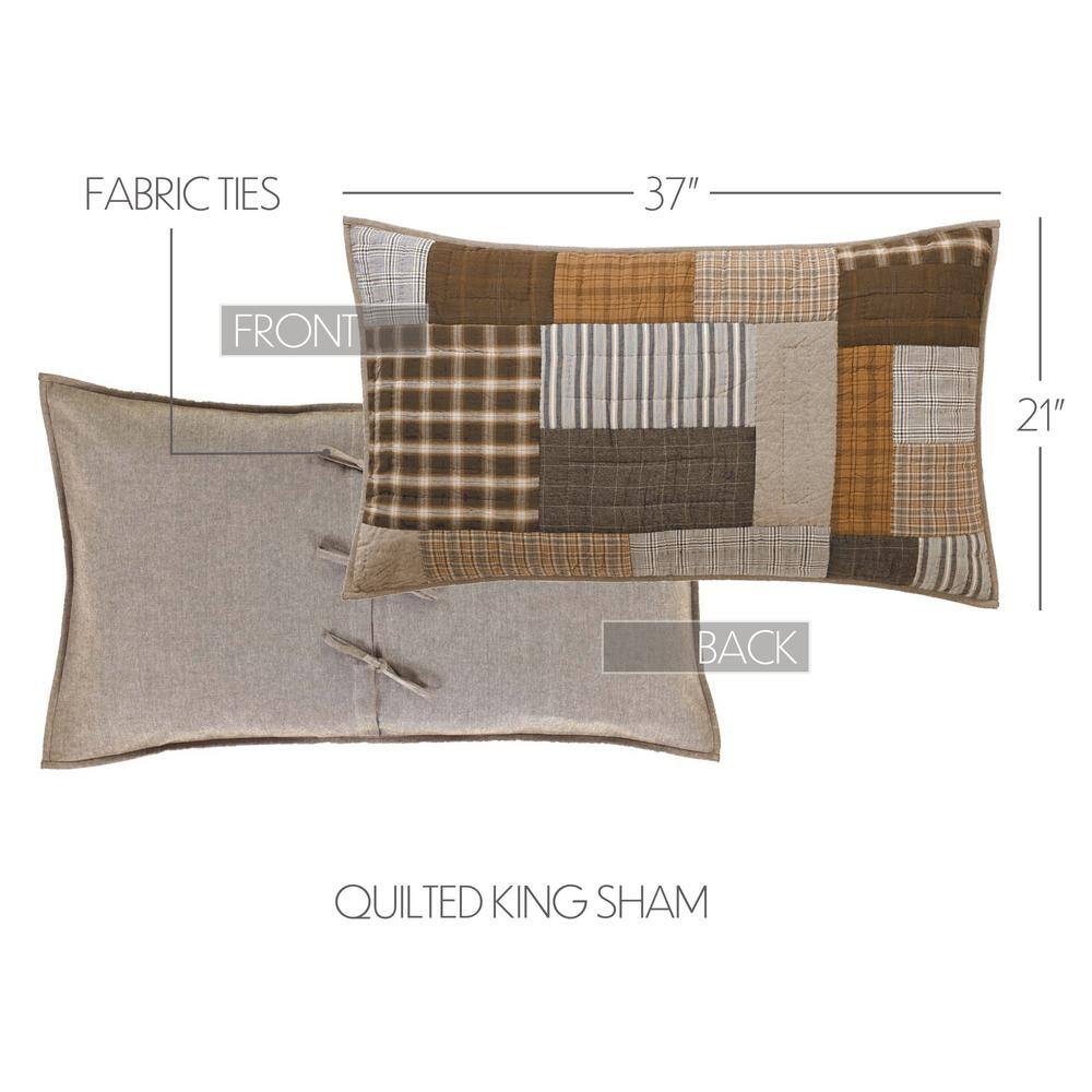 Rory King Patchwork Cotton Sham in Neutral Tones