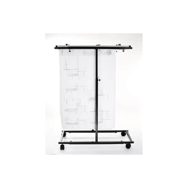 AdirOffice Steel Blueprint Vertical File Rolling Stand, Black at