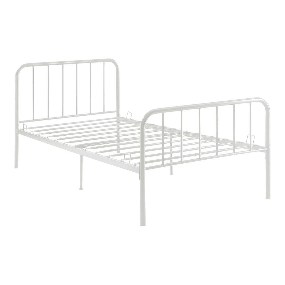 4D Concepts Etiwanda Twin White Bed Frame 10073 The Home Depot