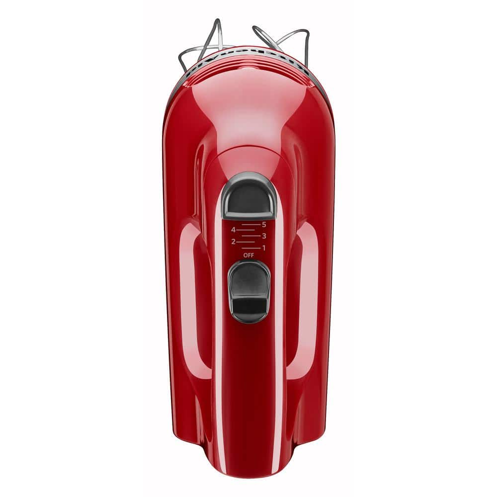 Empire Red 5-Speed Hand Mixer with Stainless Steel Turbo Beaters