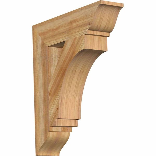 Ekena Millwork 6 in. x 30 in. x 26 in. Western Red Cedar Imperial Traditional Rough Sawn Bracket