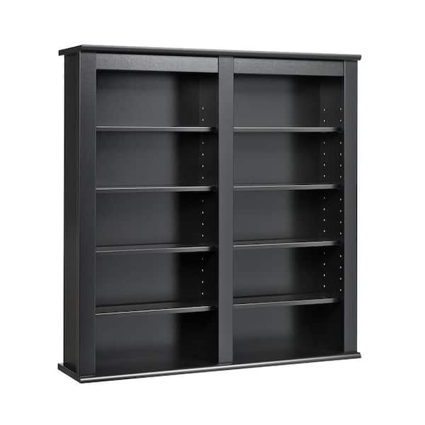 Prepac Black Media Storage