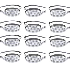 16 ft. Plug-In White Strip Light Cuttable Linkable Integrated LED Color Changing CCT Onesync Under Cabinet Light 12-Pack