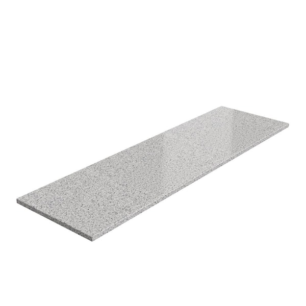 NewAge Products 7 ft. Solid Surface Countertop in White Pearl Granite