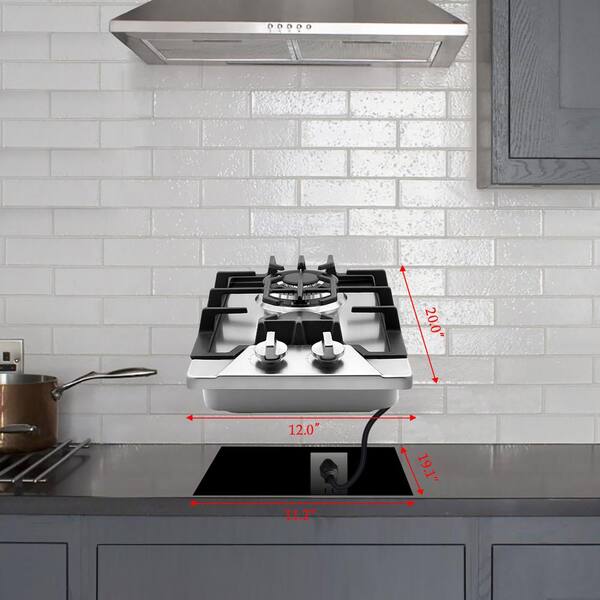 Cooksir Electric Cooktop with 2 Burner, 12''Built in Induction Stove with  Knob