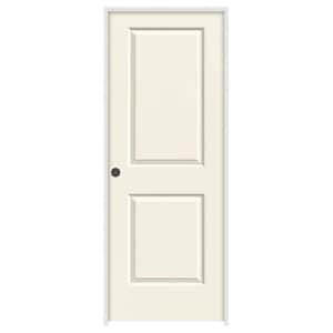 30 in. x 80 in. Cambridge Vanilla Painted Right-Hand Smooth Solid Core Molded Composite MDF Single Prehung Interior Door