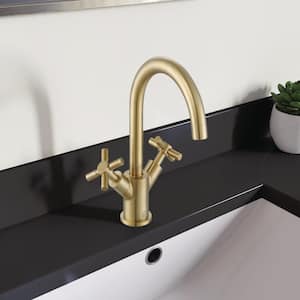 Prima Colori Single Hole 2-Handle Bathroom Faucet in Brushed Champagne Gold
