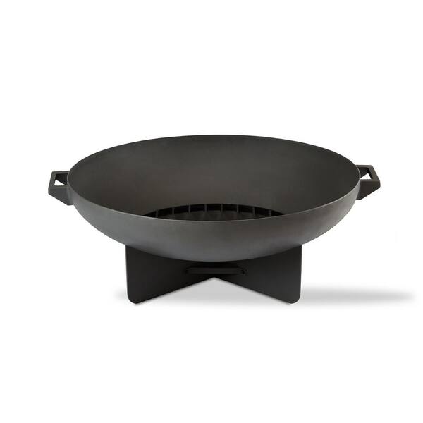 Real Flame Anson 32 in. Wood Burning Steel Fire Bowl in Gray