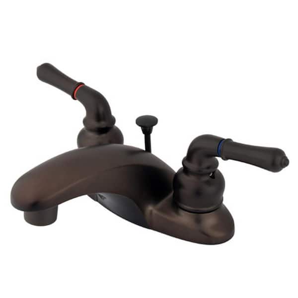 Kingston Brass Brimfield 4 in. Centerset 2-Handle High-Arc Bathroom Faucet in Oil Rubbed Bronze