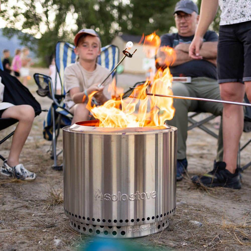 Silver Stainless Steel Smokeless Wood Burning Fire Pit