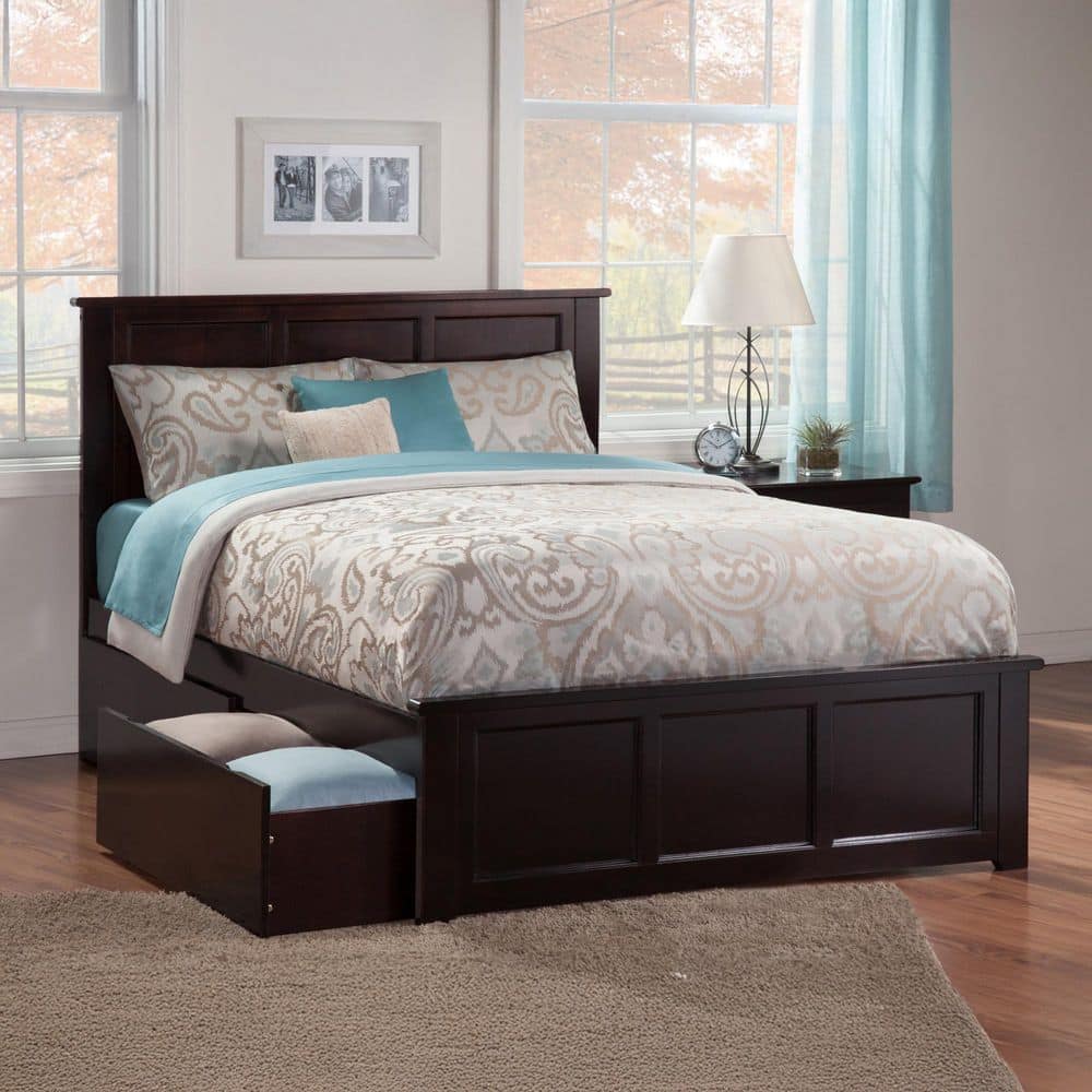 Madison Queen Platform Bed with Matching Foot Board with 2-Urban Bed Drawers in Espresso price history on PriceWatchPro