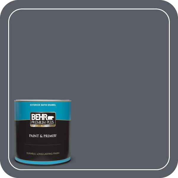 BEHR PREMIUM PLUS 1 qt. #760F-6 Distant Thunder Satin Enamel Exterior Paint & Primer