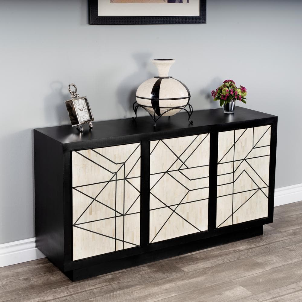 Greta 59" Bone Inlay and MDF Modern Sideboard