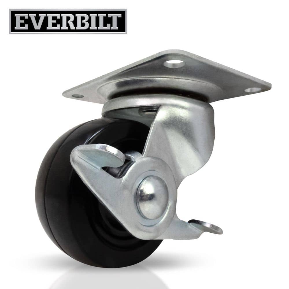 3 in. Black Soft Rubber and Steel Swivel Plate Caster with Locking Brake and 175 lb. Load Rating price history on PriceWatchPro