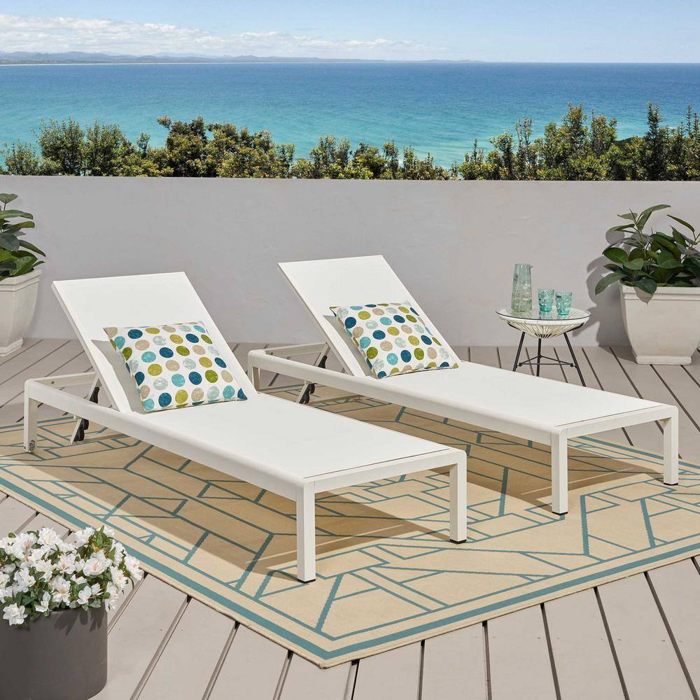 Anky 2-Piece Aluminum Outdoor Chaise Lounge Chair Set, Reclining Chair with Adjustable Backrest price history on PriceWatchPro