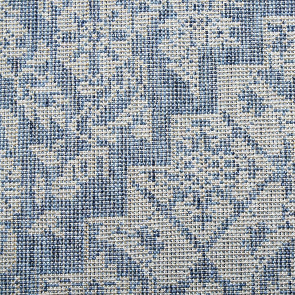 Blue/Gray Medallion 8' x 10' Easy-Care Synthetic Area Rug