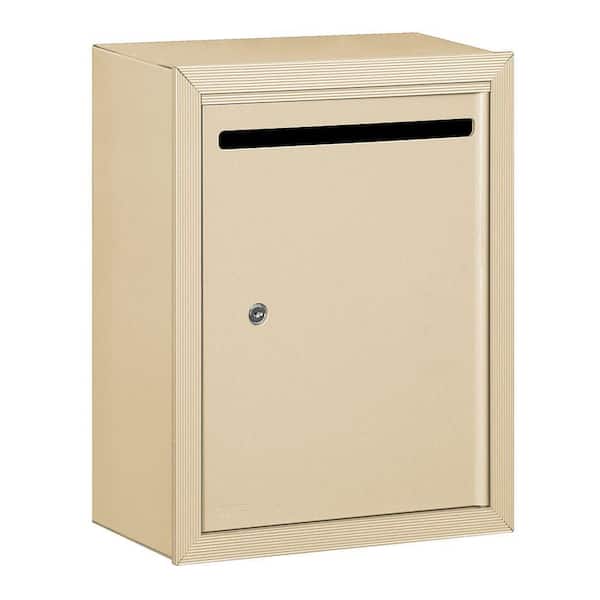 Salsbury Industries 2240 Series Standard Surface-Mounted Sandstone Private Letter Box with Commercial Lock