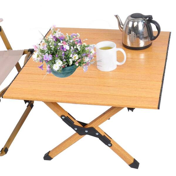 cenadinz Portable picnic table, rollable aluminum alloy table top