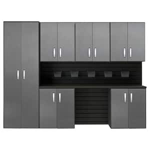 7-Piece Composite Wall Mounted Garage Storage System in Black/Graphite Carbon Fiber (96 in. W x 72 in. H x 17 in. D)