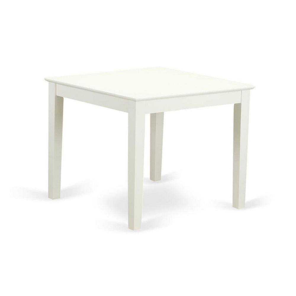 Linen White 3-Piece Square Dining Set with Faux Leather Chairs