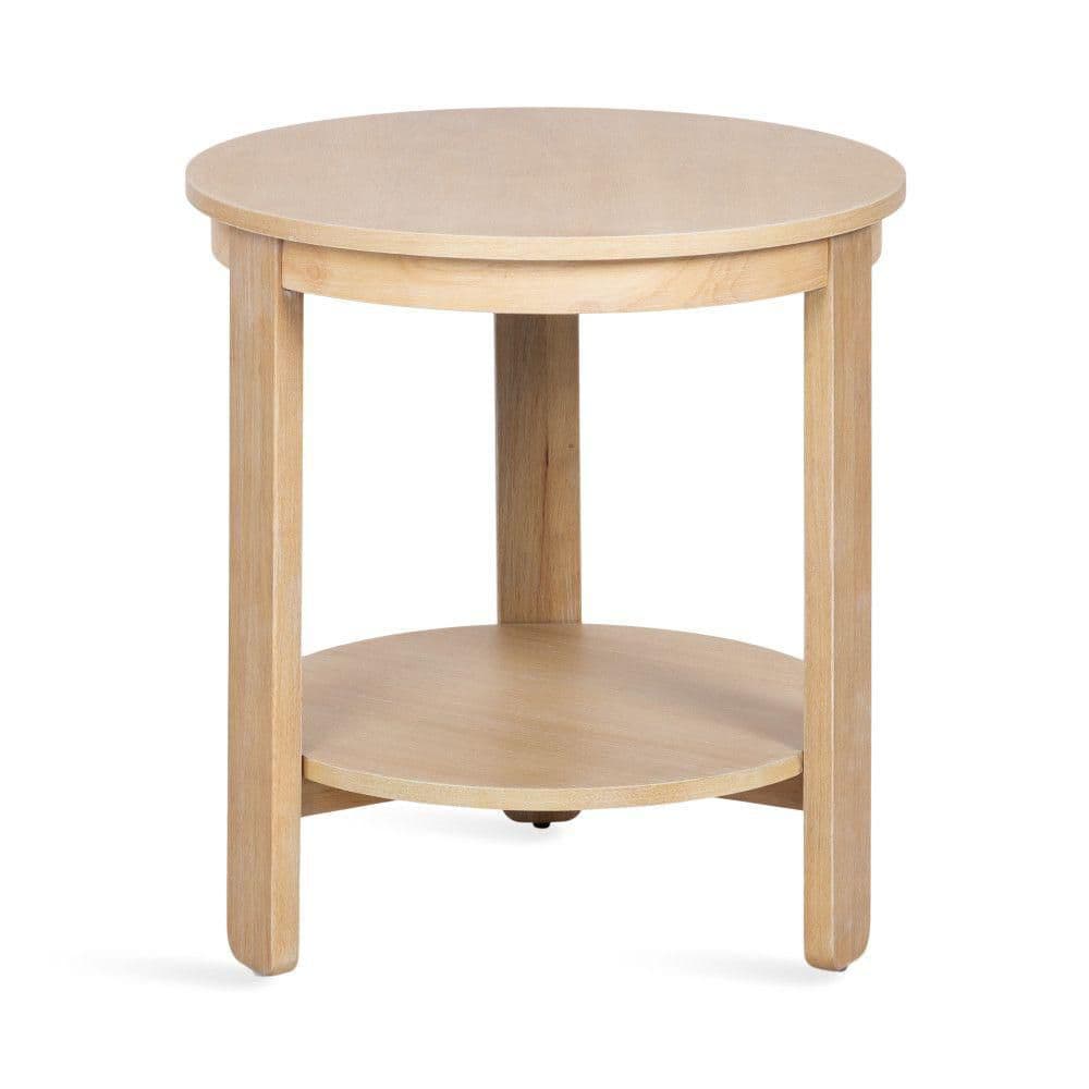 Foxford 22 in. Natural Round Wood End Table - thumbnail 4