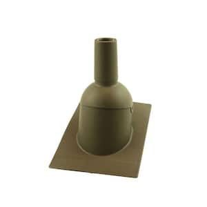 Pipe Boot for 2 in. I.D. Vent Pipe Brown Color New Construction/Reroof