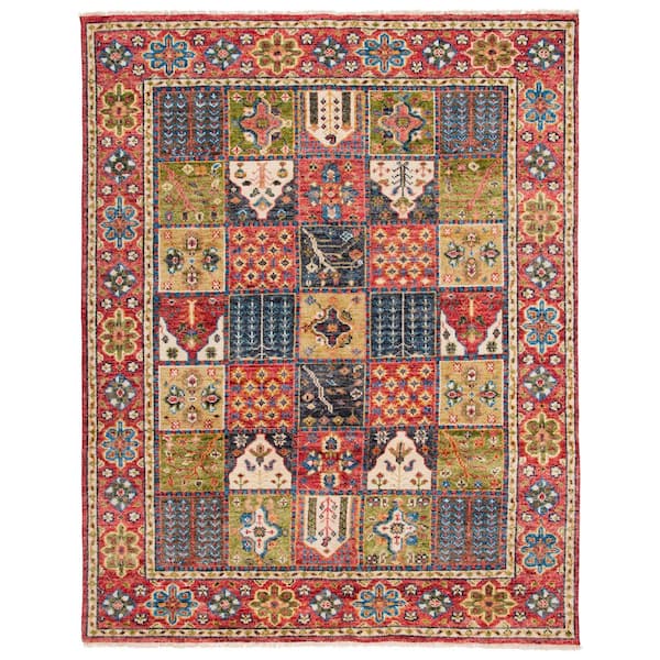 Samarkand 8 ft. x 10 ft. Red/Green Oriental Area Rug