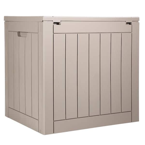31 Gallon Outdoor Patio Waterproof Resin Deck Box in Gray