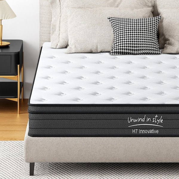 King Size Medium Firm Hybrid Mattress, 12 in. Individually Pocketed Innerspring King Mattress