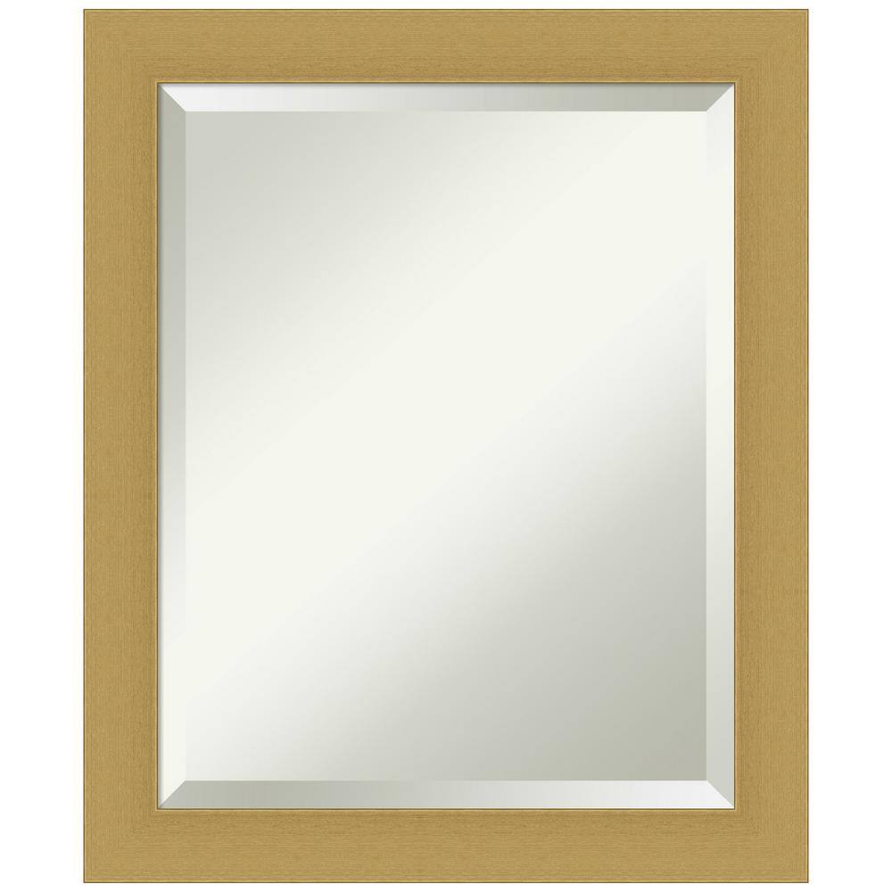 Grace Brushed Gold 19.5 x 23.5 Inch Beveled Wall Mirror