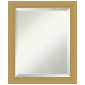 Grace 19.5 in. x 23.5 in. Modern Rectangle Framed Brushed Gold Bathroom Vanity Mirror