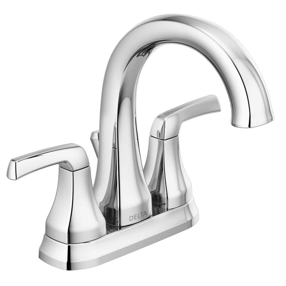 Reviews For Delta Portwood 4 In Centerset 2 Handle Bathroom Faucet In Chrome lf The Home Depot