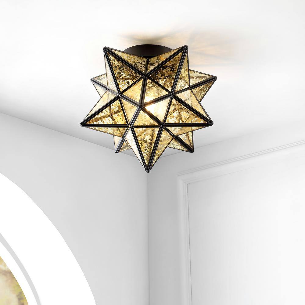 Stella 12" Moravian Star LED Flush Mount in Oil Rubbed Bronze