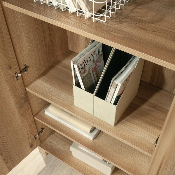 Sauder Hillmont Farm Engineered Wood Storage Cabinet in Timber Oak