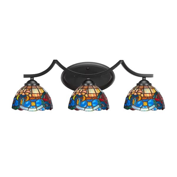 Unbranded Cleveland 24 in. 2-Light Matte Black Vanity Light