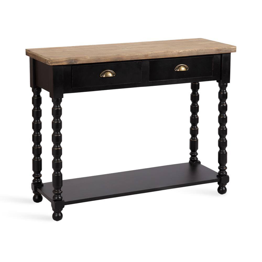 Rutledge 40 in. Black Rectangle MDF Console Table