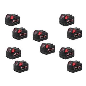 M18 18V Lithium-Ion XC Extended Capacity Battery Pack 5.0Ah (10-Pack)