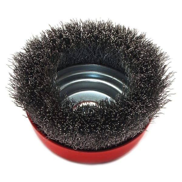 Forney 5 in. x 5/8 in.-11 Threaded Arbor Coarse Crimped Wire Cup