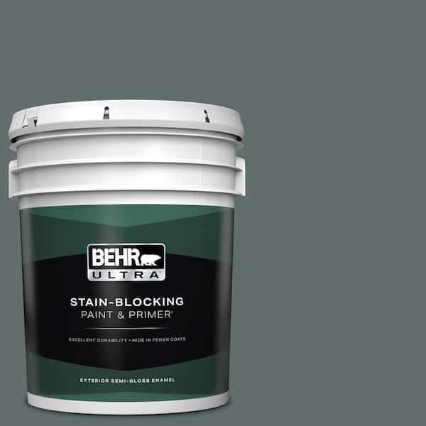 BEHR ULTRA 5 gal. #PPU12-19 Mountain Pine Semi-Gloss Enamel Exterior Paint & Primer