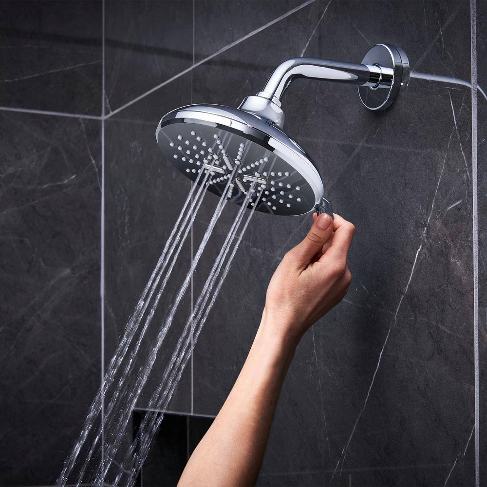 Chrome 3-Setting Wall Mounted Rain Shower Head