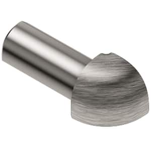 Rondec Brushed Nickel Anodized Aluminum 3/8 in. x 1 in. Metal 90 Degree Outside Corner