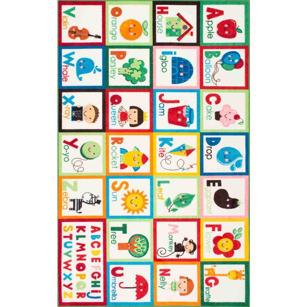 nuLOOM Alphabet Block Playmat Multi 5 ft. x 7 ft. Area Rug MCGZ08A-5075 ...