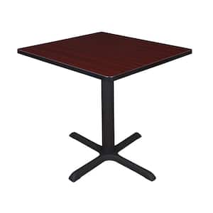 Bucy 30 in. L Square Mahogany Wood Breakroom Table (Seats 4)