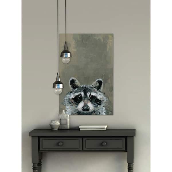 Unbranded 24 in. H x 16 in. W "Look Raccoon" by Julia Posokhova Canvas Wall Art