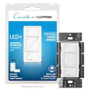 Caseta Smart Dimmer Switch for Wall & Ceiling Lights, 150W LED, White (PD-6WCL-WH-R)