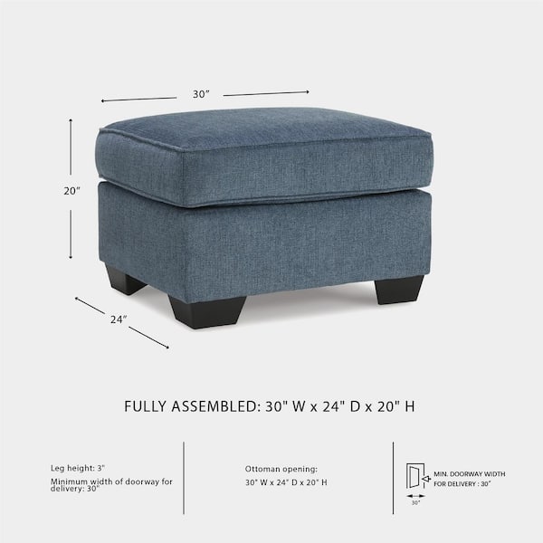 Signature DESIGN BY ASHLEY Cashton Blue Polyester Rectangle Accent