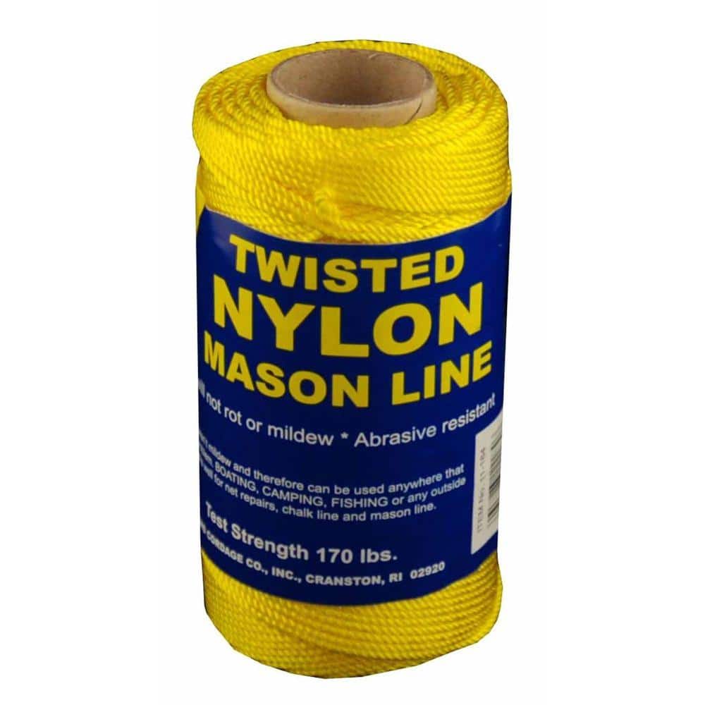 hongda Twisted Nylon String, #18 x 1080FT Mason Line String , Nylon Twine  for Masonry Job, Trot Line, Decoy Line, Net Making and Mendi